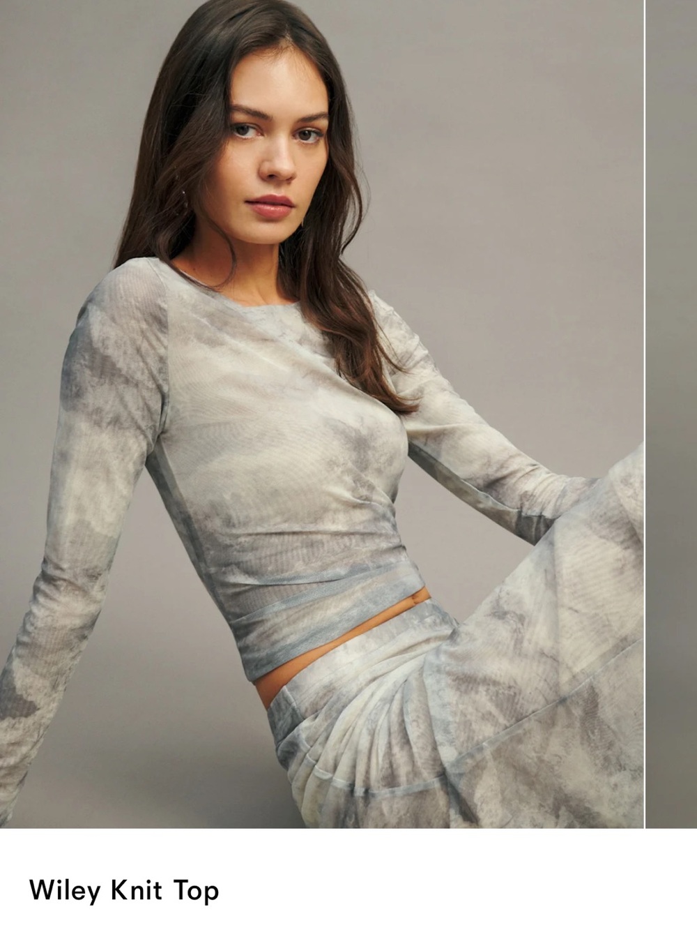 Reformation Wiley Knit Top in Igneous